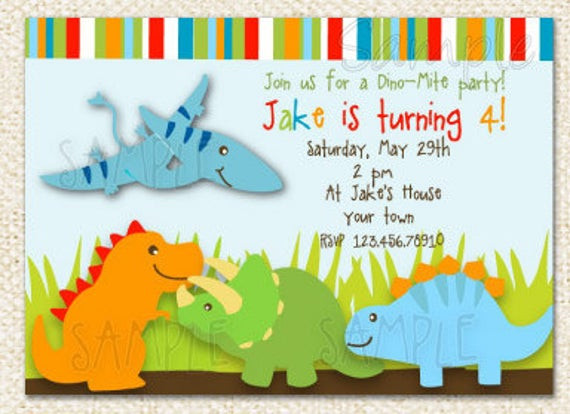 Dinosaur Birthday Party Invitations
 Dinosaur Birthday Invitations