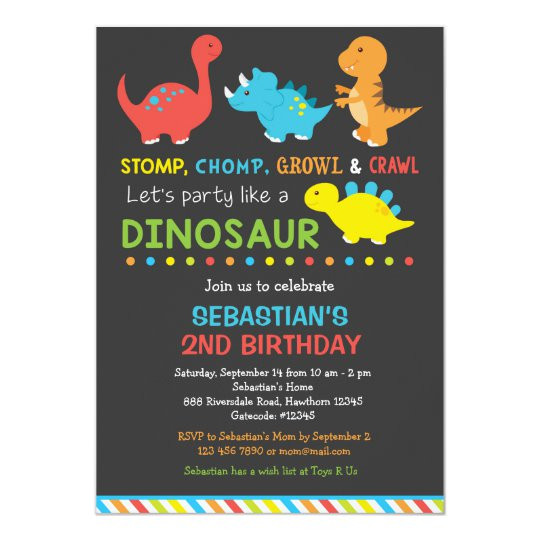Dinosaur Birthday Party Invitations
 Dino birthday invitation Dinosaur Invitation
