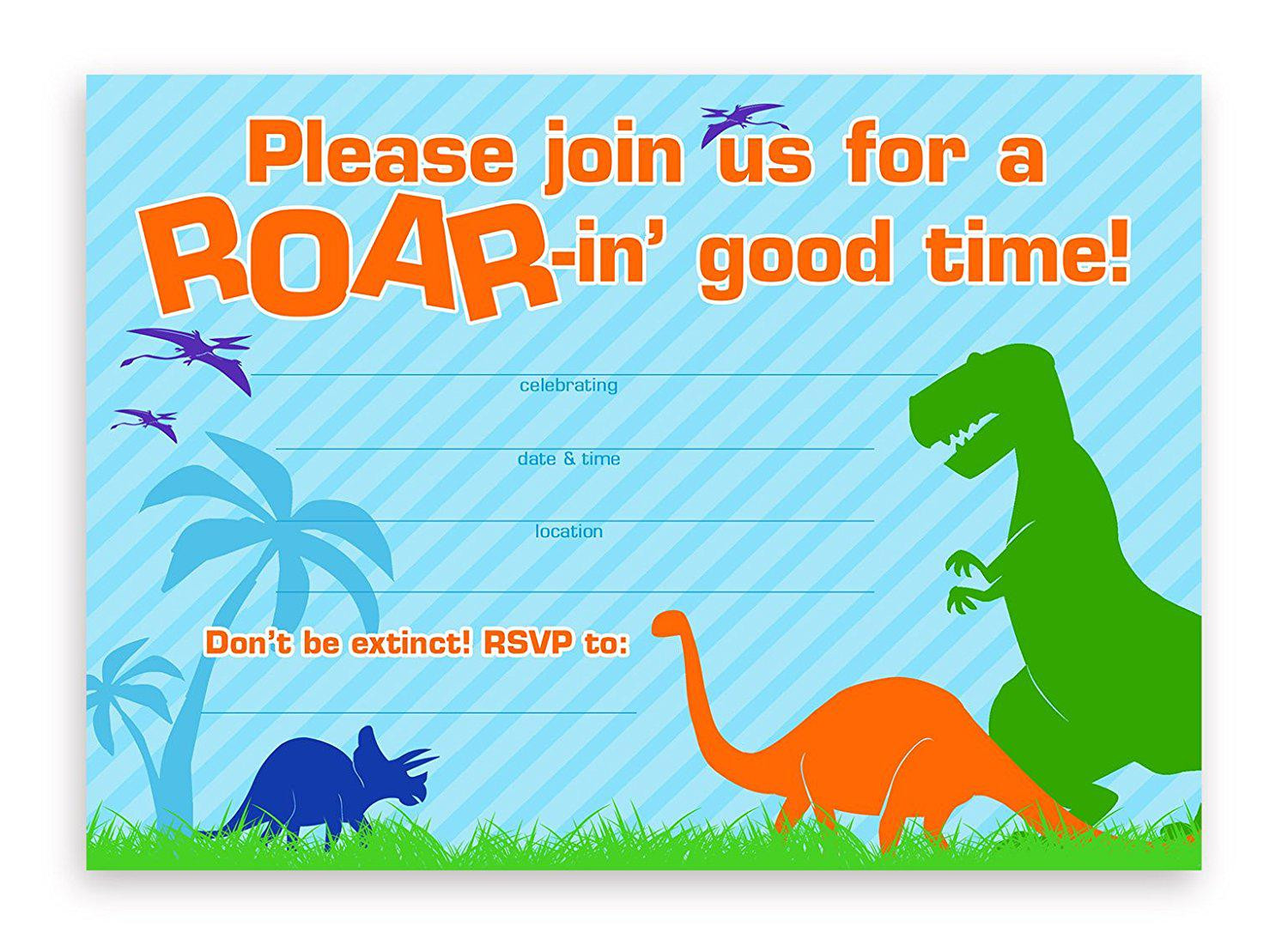 Dinosaur Birthday Party Invitations
 19 Roaring Dinosaur Birthday Invitations