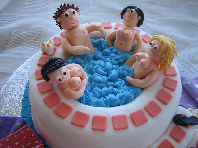 Dirty Birthday Cakes
 "Naughty" Hot Tub Birthday Cake Close Up