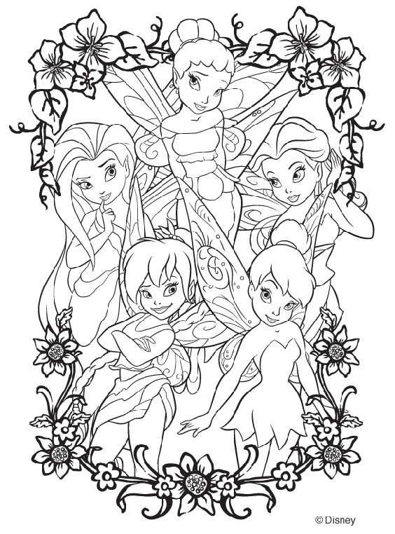 Disney Adult Coloring Book
 Disney Fairies Coloring Page