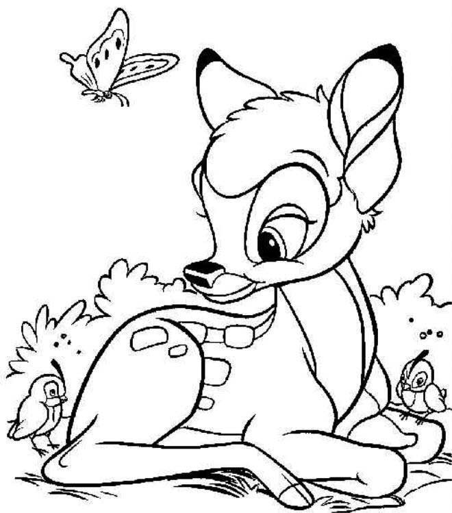 Disney Coloring Pages For Kids
 Disney Bambi Coloring Pages For Kids