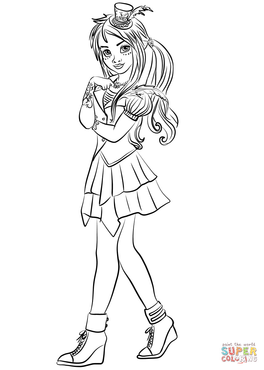 Disney Descendants Coloring Pages Printable
 Descendants Wicked World Fred coloring page