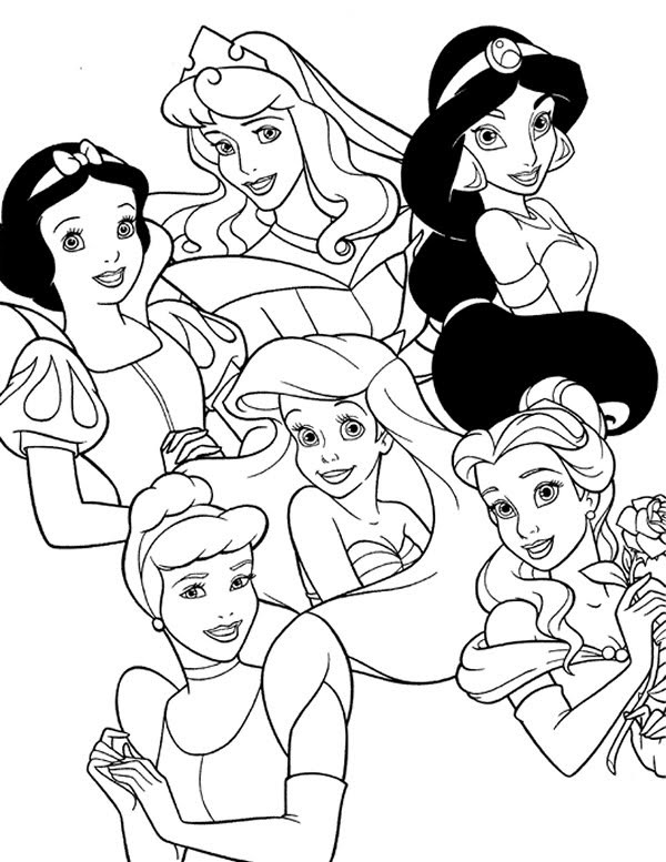 Disney Printable Coloring Pages
 transmissionpress Disney Princess Coloring Pages