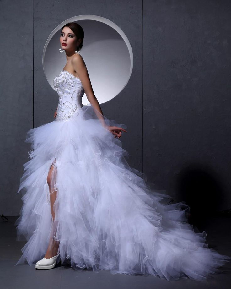 Disney Wedding Dresses 2020
 Satin Tulle Beading Floor Length Strapless Wedding Dress i