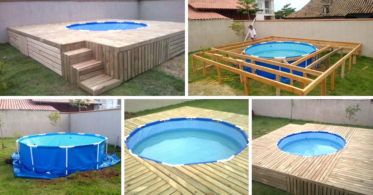 Diy Above Ground Pool
 DIY Ground Swimming Pool With Deck