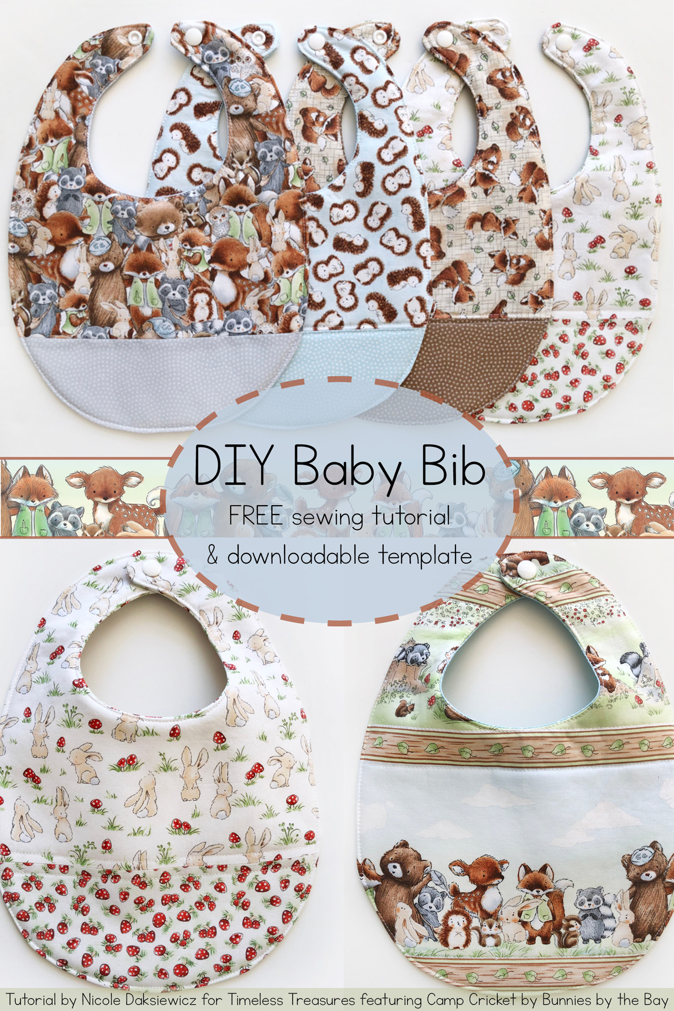 DIY Baby Bib Pattern
 Timeless Treasures