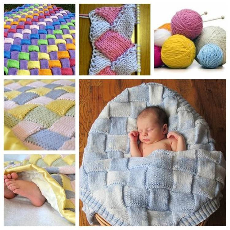 DIY Baby Blankets Ideas
 DIY Colorful Entrelac Knitted Baby Blanket