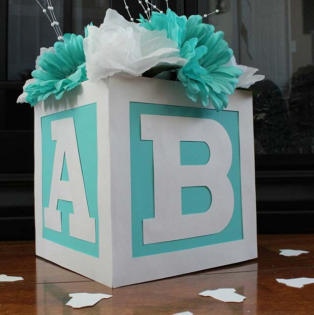 DIY Baby Block Centerpieces
 43 Cool and Creative Baby Shower Ideas for 2020