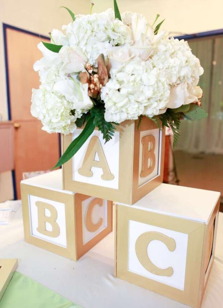 DIY Baby Block Centerpieces
 Pin by Gloria Pagan on BabyShower and HBrday girls