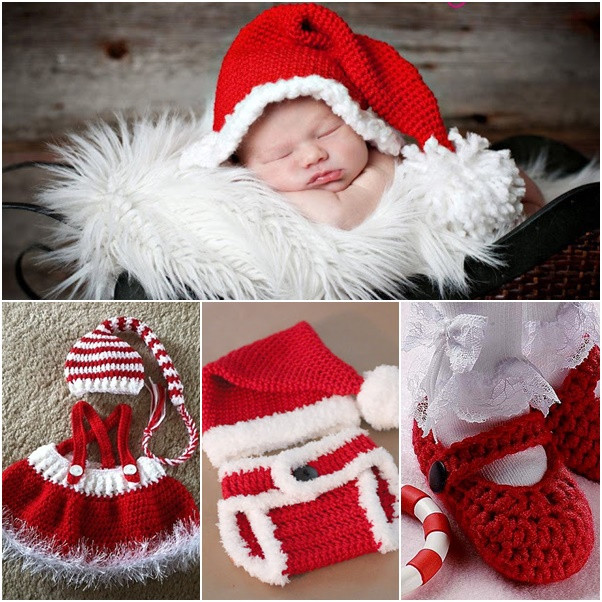 DIY Baby Christmas Photos
 DIY Crochet Baby Christmas Sets Free Pattern