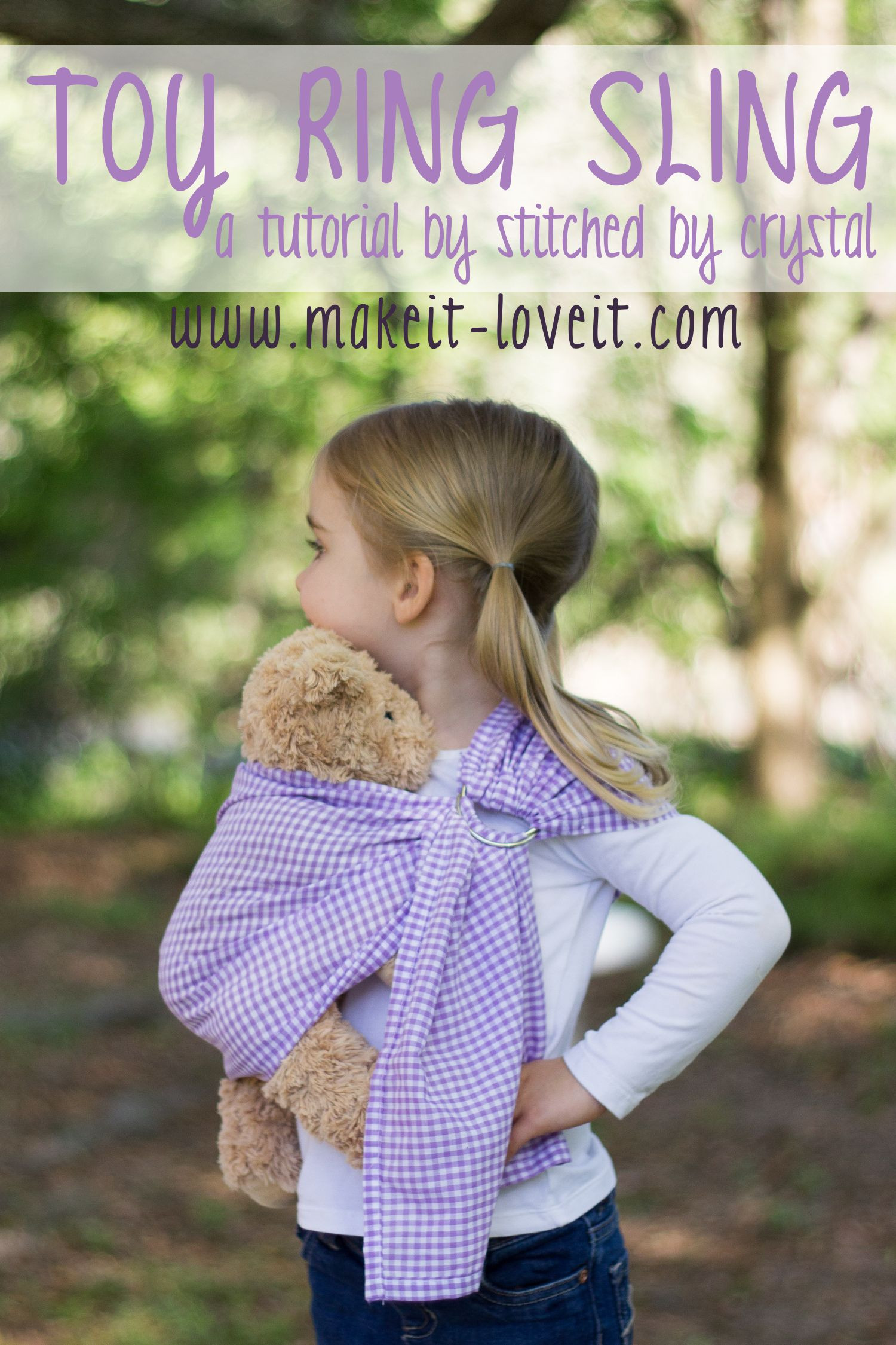 Diy Baby Doll Carrier
 Doll Ring Sling Carrier Tutorial Make It and Love It