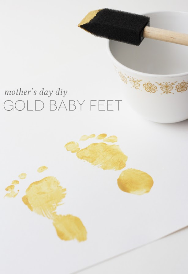 Diy Baby Feet
 Mother s Day DIY Gold Baby Feet