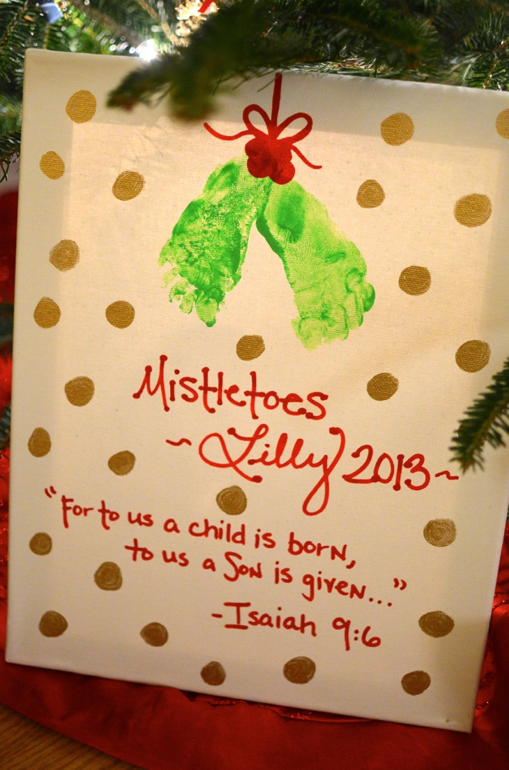 Diy Baby Feet
 Easy DIY Mistletoes Baby Feet Christmas Craft Tar Gift