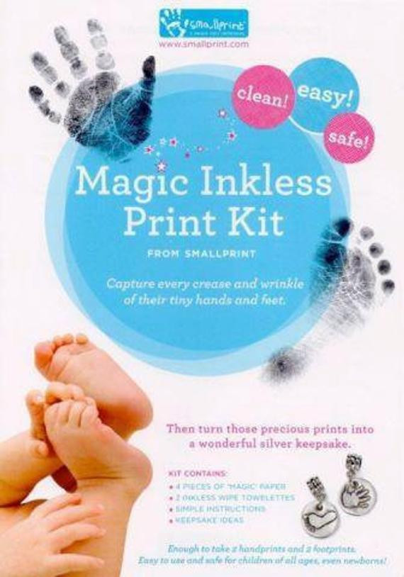 Diy Baby Footprint Ink
 Handprint kit Footprint kit Mess Free Print Kit Baby