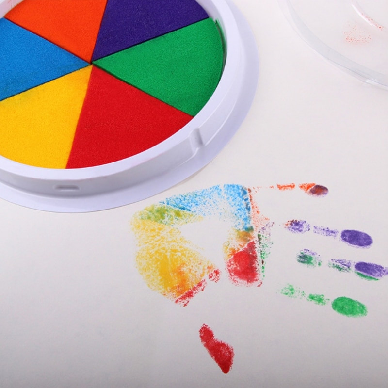 Diy Baby Footprint Ink
 Creative Funny 6 Colors Ink DIY Finger Painting Craft