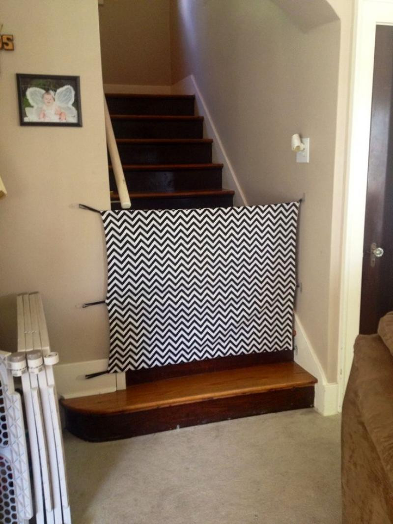 DIY Baby Gate For Stairs
 diy baby gates for stairs fabric material