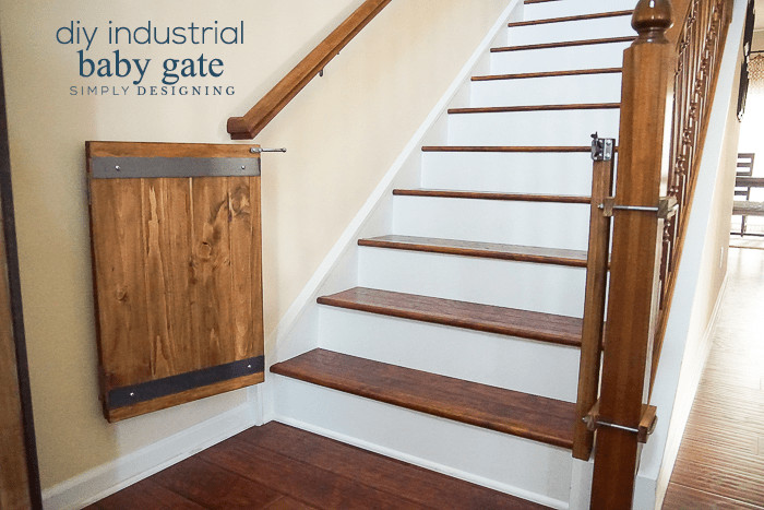 DIY Baby Gate For Stairs
 How to Make a Custom DIY Baby Gate with an Industrial Style