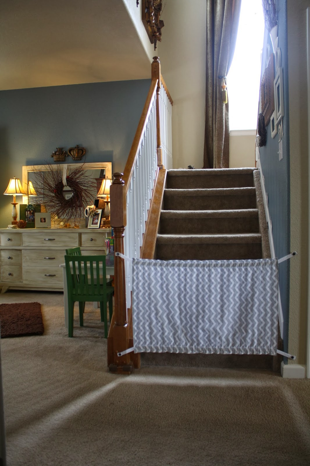 DIY Baby Gate For Stairs
 McCash Family blog Homemade Baby Gate A Tutorial