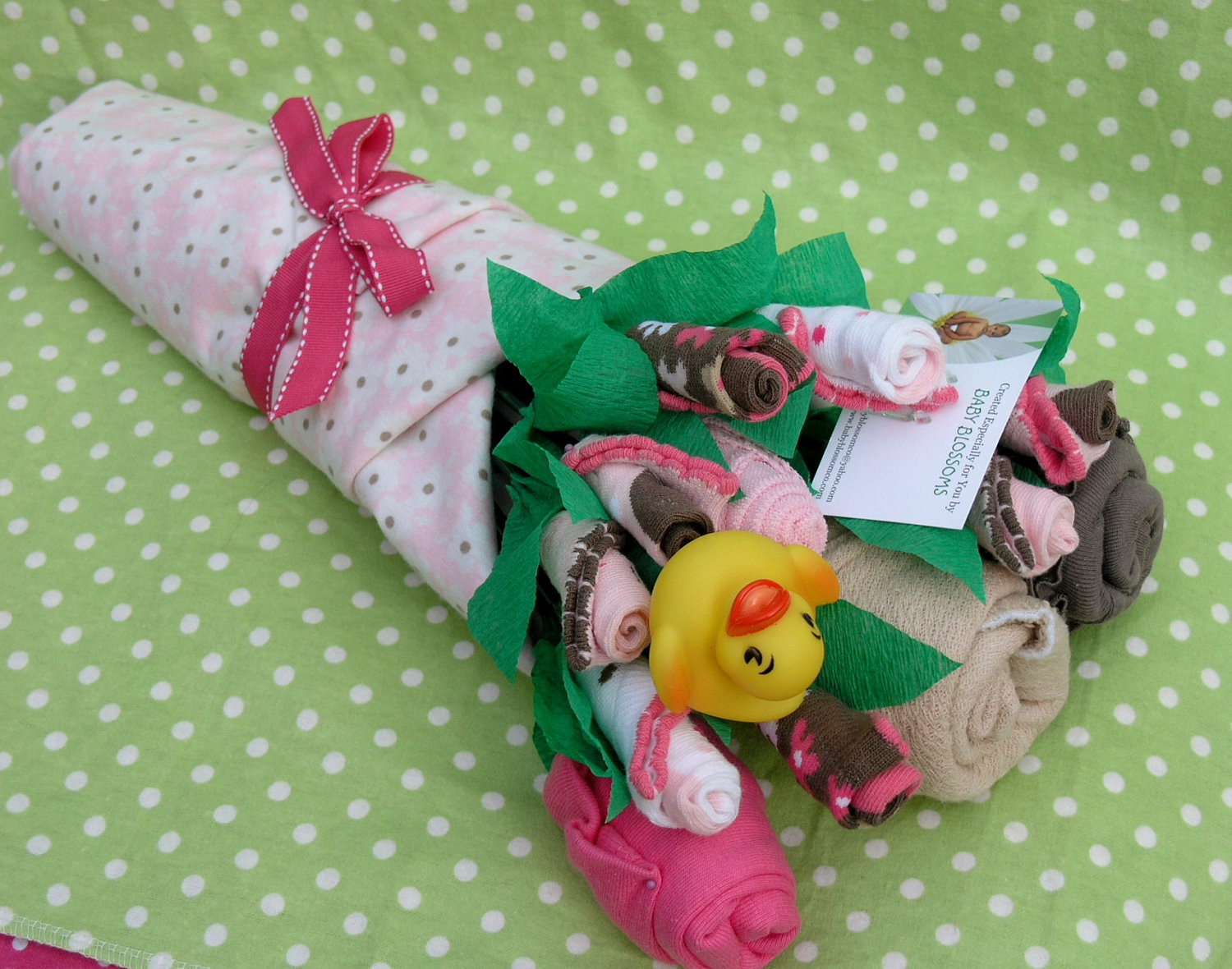 DIY Baby Gifts For Girls
 Baby Clothes Bouquet for Girls Unique Baby by babyblossomco