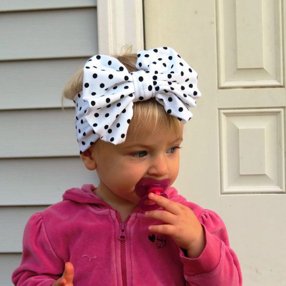 DIY Baby Head Wraps
 Big Bow Headband LIttle Girls Head wrap Floppy big bow