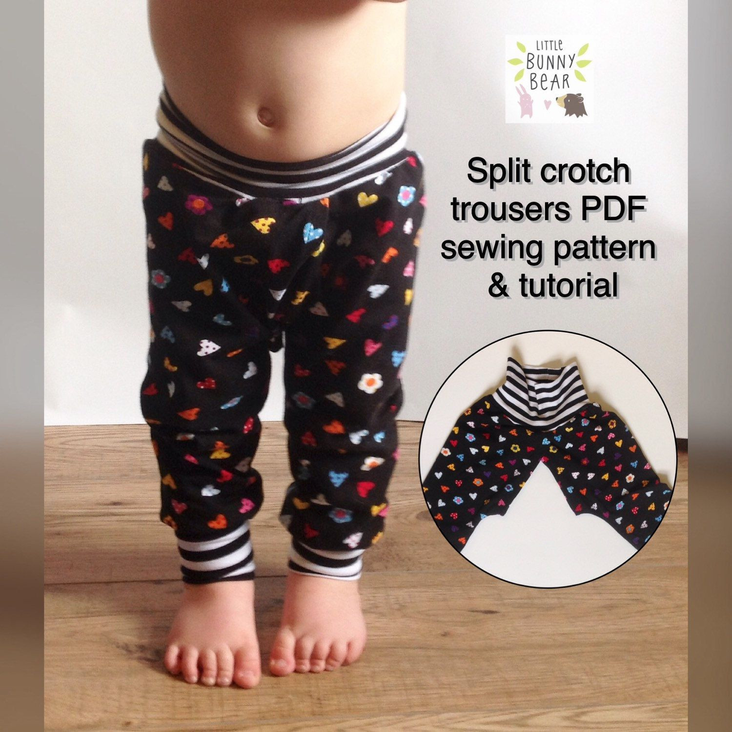 DIY Baby Pants
 Instant Download PDF sewing pattern DIY baby split pants