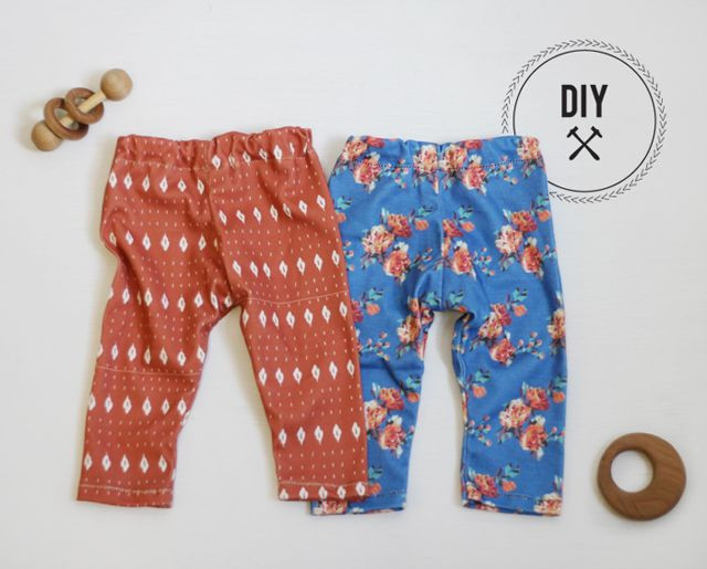 DIY Baby Pants
 DIY Baby Leggings in Spoonflower knit by Mariah Palmer