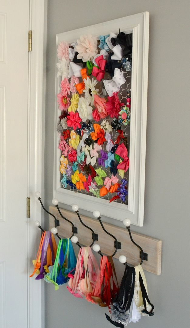 Diy Baby Room Ideas Pinterest
 DIY Hair Bow Holder plus where to find cute hairbands for