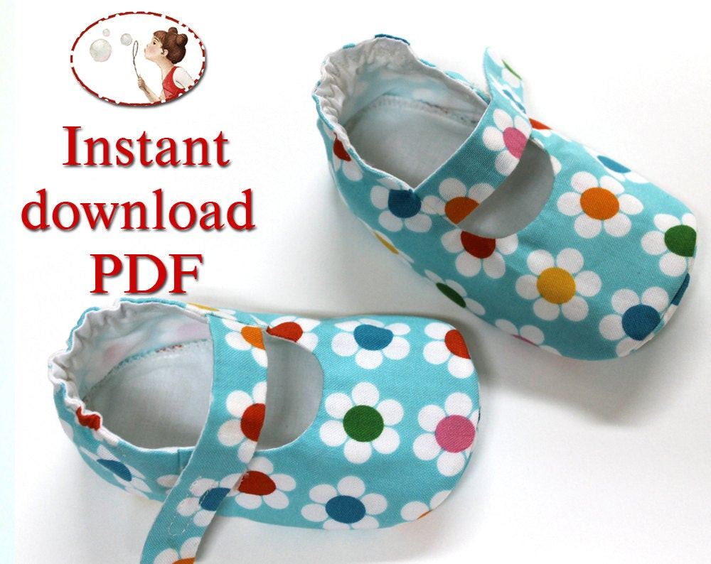 DIY Baby Shoes Free Pattern
 Instant Sewing Pattern Baby Lilly shoes PDF DIY