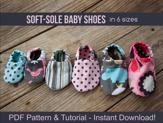 DIY Baby Shoes Free Pattern
 DIY Soft Sole Baby Shoes Baby Shoe Pattern PDF Sewing