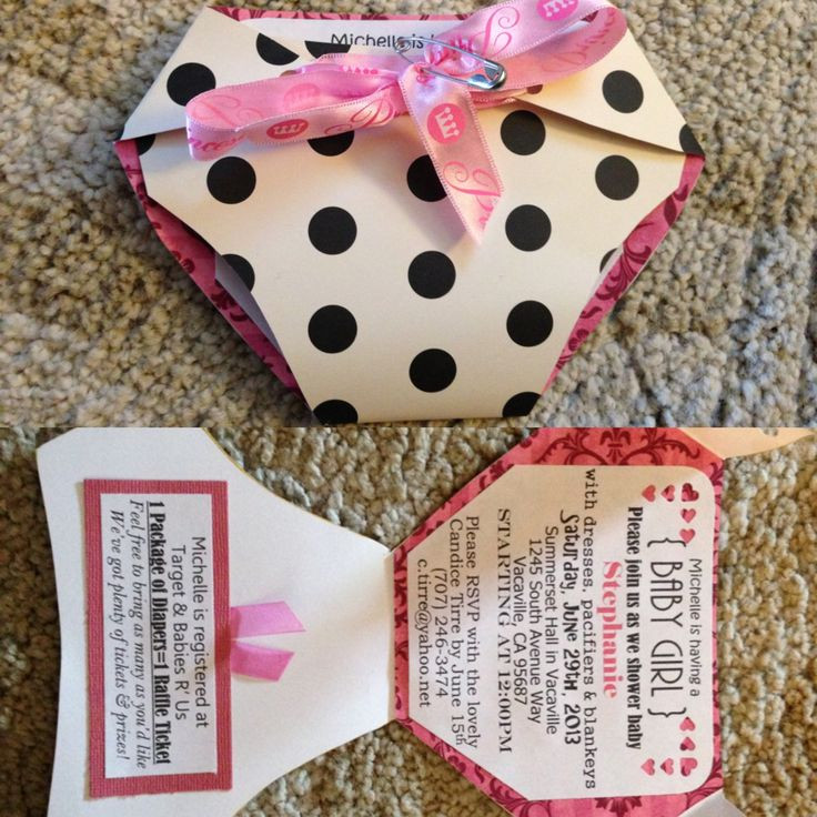 DIY Baby Shower Invitation
 DIY diaper babyshower invitations