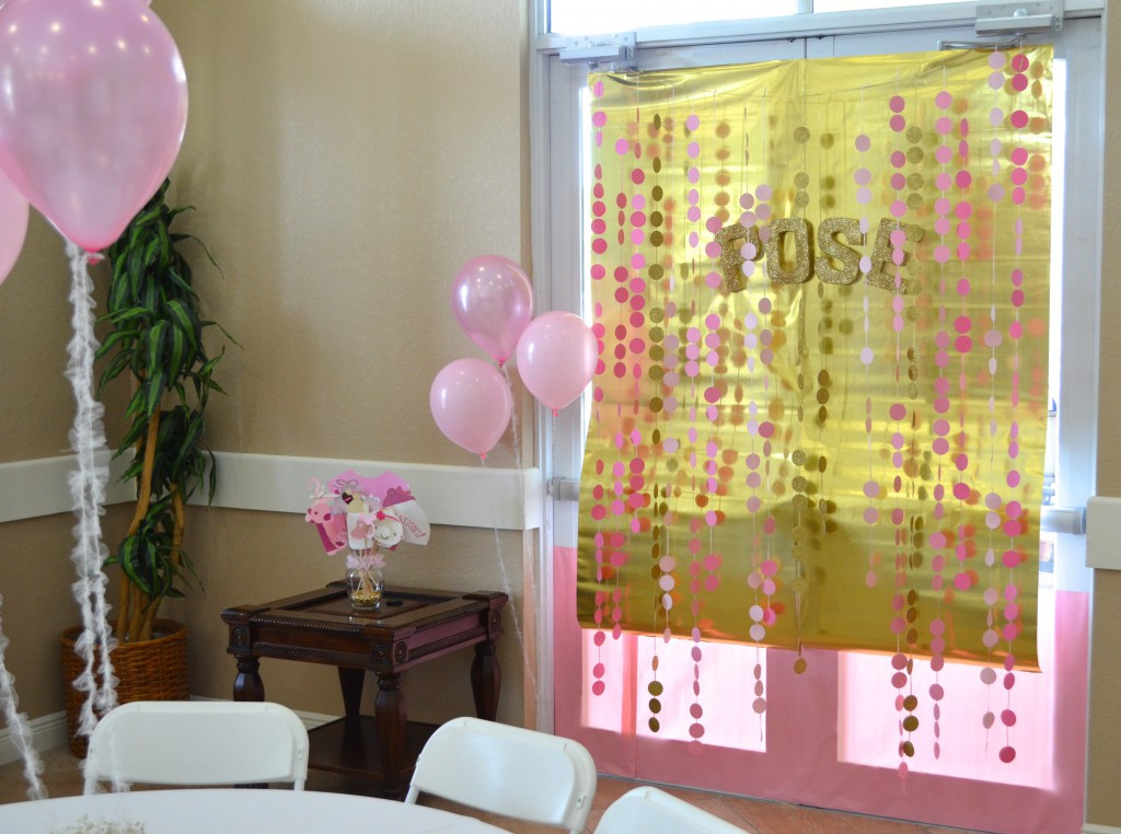 DIY Baby Shower Photo Booth
 DIY Pink & Gold Booth