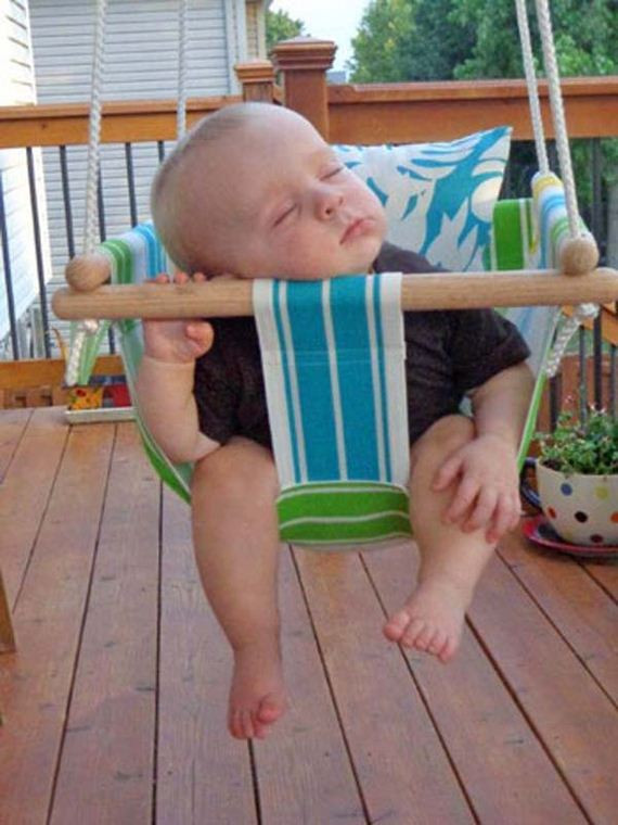 Diy Baby Swing
 Amazingly DIY Patio and Garden Swings