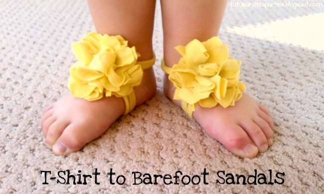DIY Barefoot Baby Sandals
 25 Adorable & Easy to Make Baby Accessories