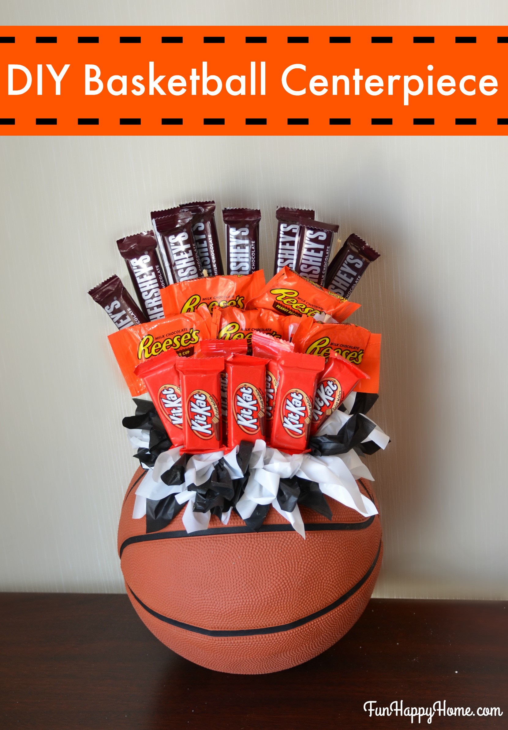 DIY Basketball Gifts
 DIY Basketball Centerpiece A Fun Candy Bouquet