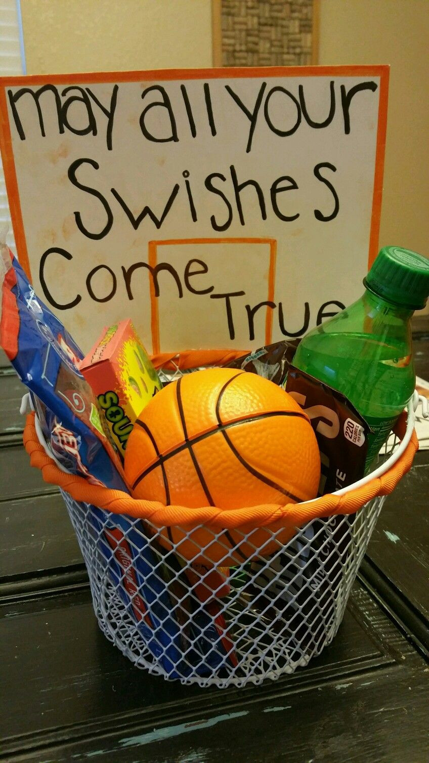DIY Basketball Gifts
 May all your swishes e true Basketball t basket We