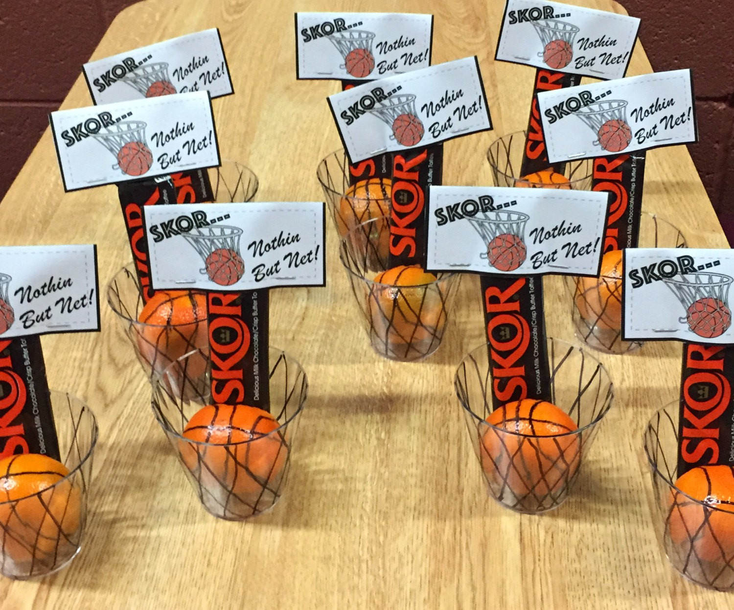 DIY Basketball Gifts
 Basketball Treat Bag Toppers Skor Nothing But Net