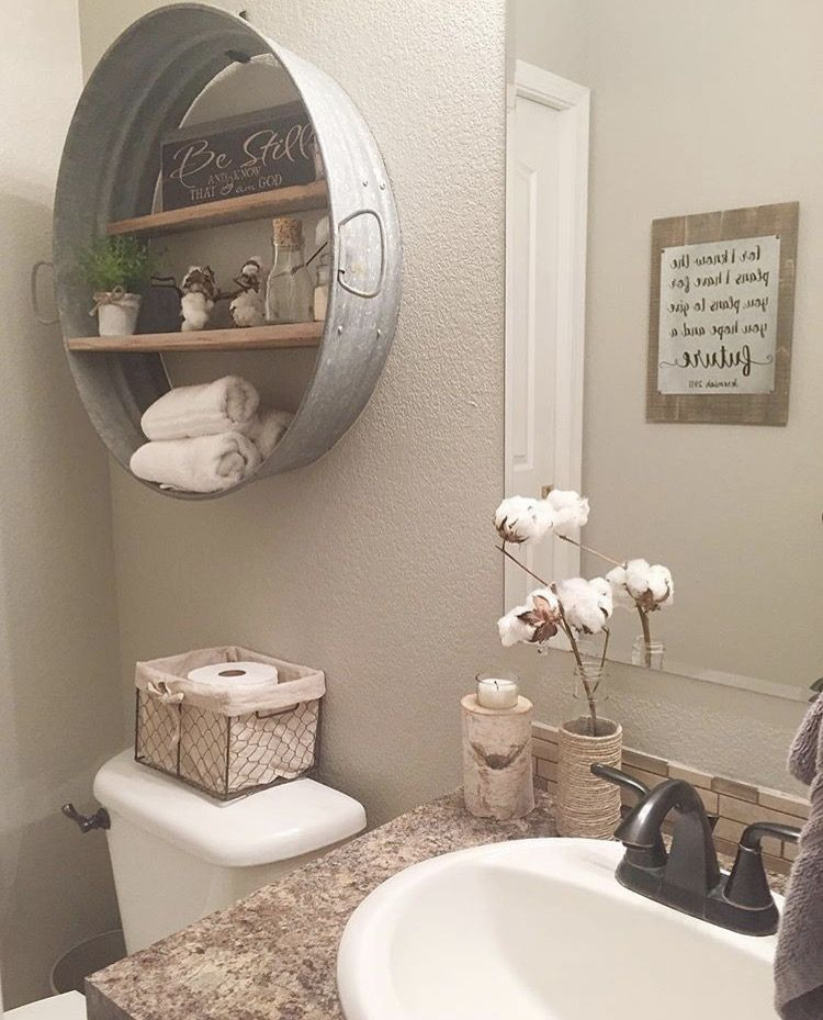 DIY Bathroom Decor Pinterest
 Shelf idea for rustic home project