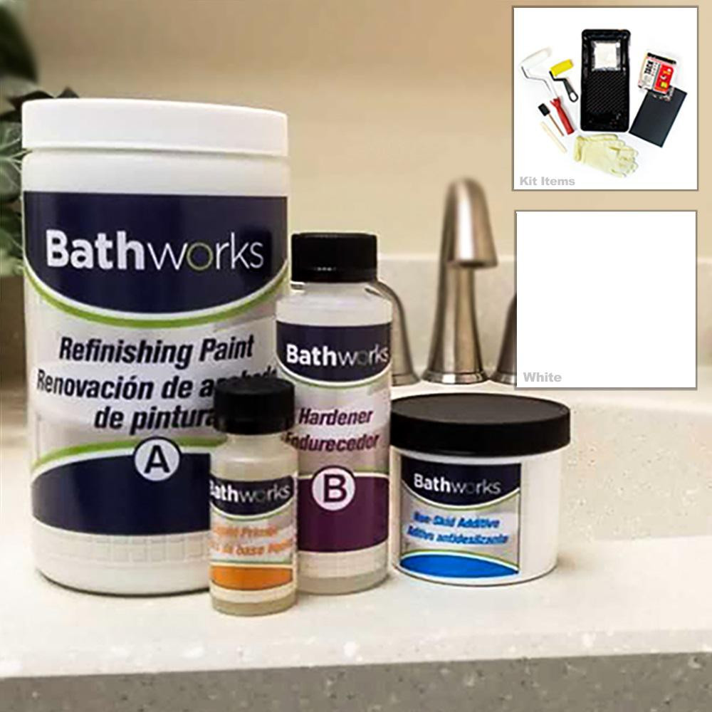 DIY Bathtub Refinishing Kit Reviews
 BATHWORKS 22 oz DIY Bathtub Refinish Kit with SlipGuard