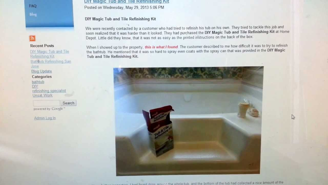 DIY Bathtub Refinishing Kit Reviews
 DIY Magic Tub and Tile Refinishing Kit Review