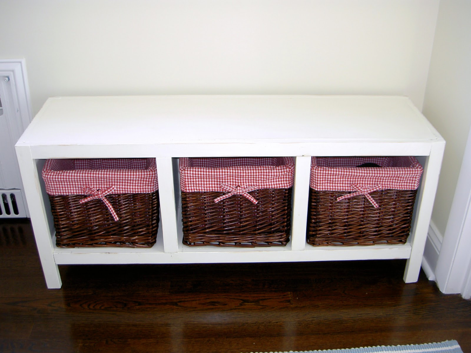 Diy Benches With Storage
 That s My Letter DIY Bench with Storage Baskets