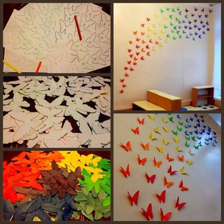 DIY Butterfly Wall Decorations
 Paper Butterflies Wall Art DIY Craft Projects