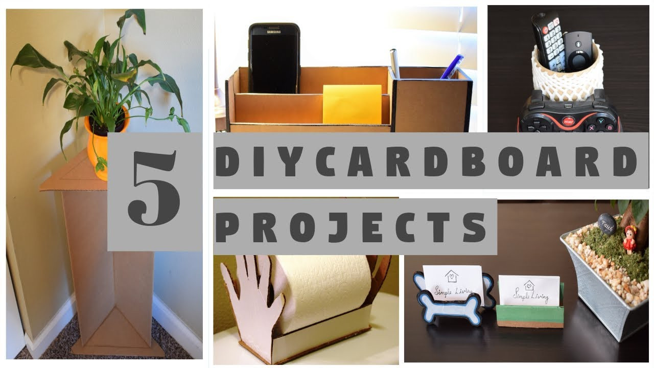 DIY Cardboard Decor
 DIY 5 best ways to reuse recycle cardboard for home decor