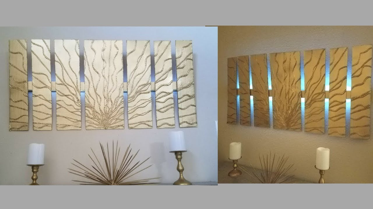 DIY Cardboard Decor
 Diy Wall Decor with in built Lighting Using Cardboards