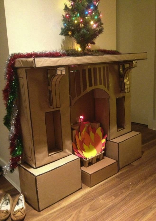 DIY Cardboard Decor
 The 25 best Cardboard fireplace ideas on Pinterest