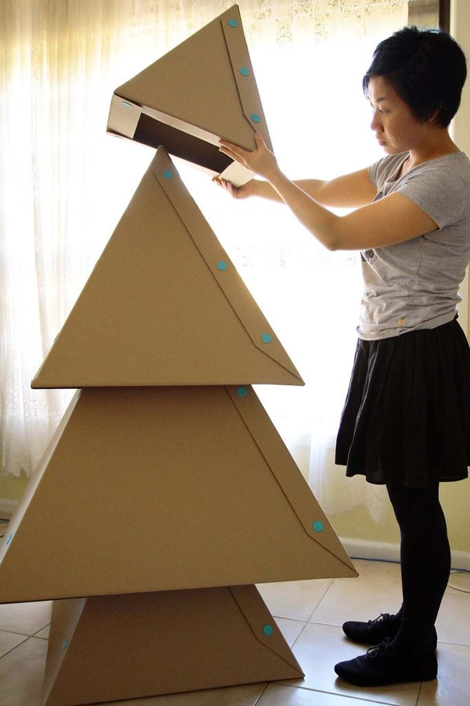 DIY Cardboard Decor
 DIY cardboard Christmas tree Christmas 2015 Tree