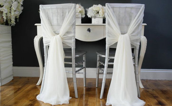 DIY Chair Covers Wedding
 DIY Chair Sashes Wedding Reception Ideas