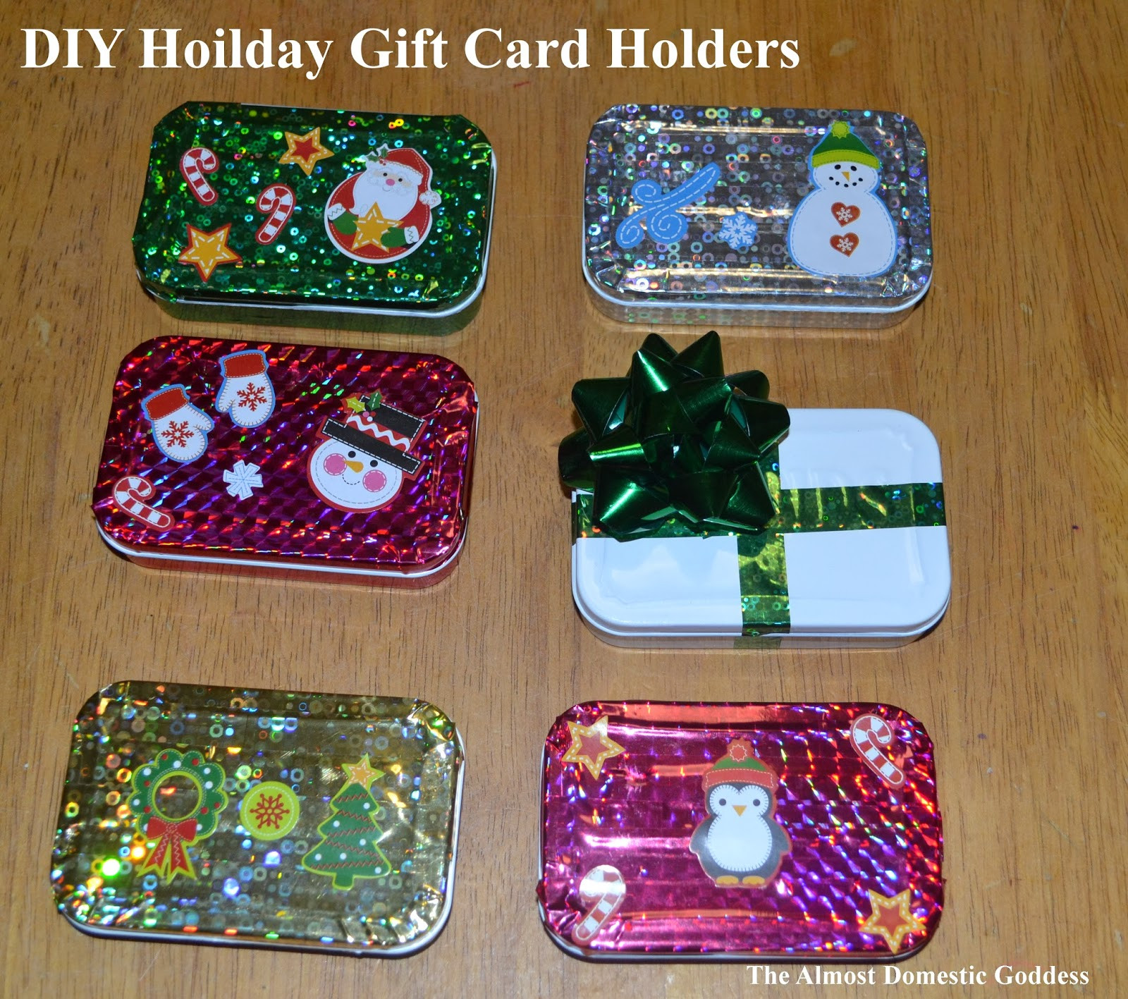 DIY Christmas Gift Card Holder
 The Almost Domestic Goddess DIY Holiday Gift Card Holders