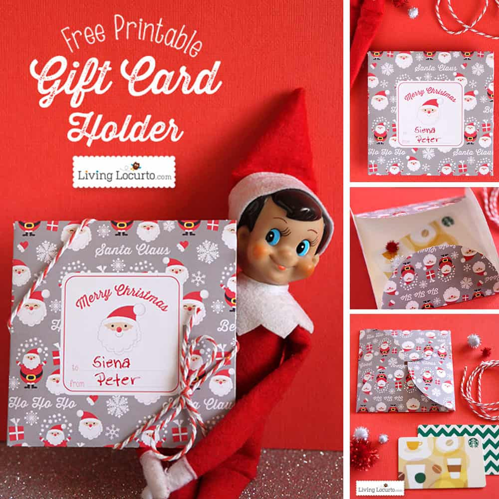 DIY Christmas Gift Card Holder
 Free Printable DIY Christmas Gift Card Holder