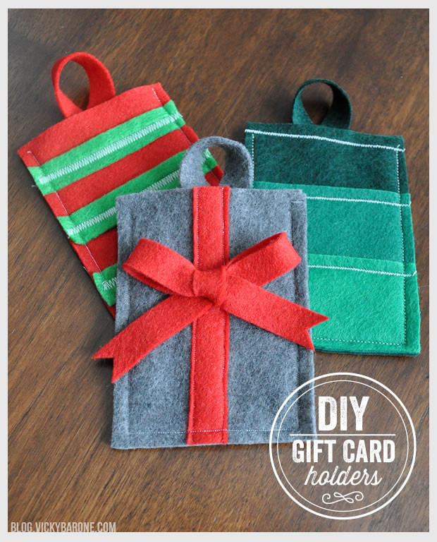DIY Christmas Gift Card Holder
 DIY Felt Gift Card Holders Vicky Barone